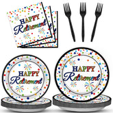 ZOIIWA retirement plates 9inch, colorful and sturdy for easy party dining.