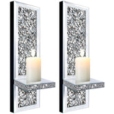 ZOLAPI crystal crush diamond wall sconces set with sparkling crystals for elegant glow