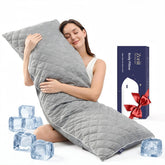 ZonLi cooling body pillow front view showing full-length support from head to knees
