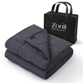 ZonLi weighted blanket 60x80 dark grey with even weight distribution for restful sleep