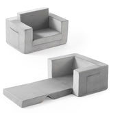 Zorvoxz Kids Couch folded sofa for compact storage and cozy toddler seating.