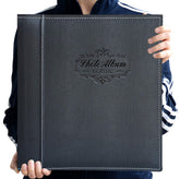 Zoview Art photo album leather cover close-up shows durable luxury for treasured memories.