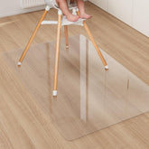 ZPAI area floor mat with transparent no-slip surface protects floors from spills.