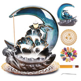 Zvaiuk New Moon backflow burner with calming mood for meditation.