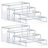 ZXQIRAX acrylic display riser for cupcakes with crystal-clear visibility.