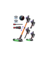 Zynet S8 cordless vacuum demonstrating 45KPa suction for pet hair on carpets