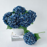 ZYTUYO dark-blue silk hydrangeas 20in collection head for fall decor.