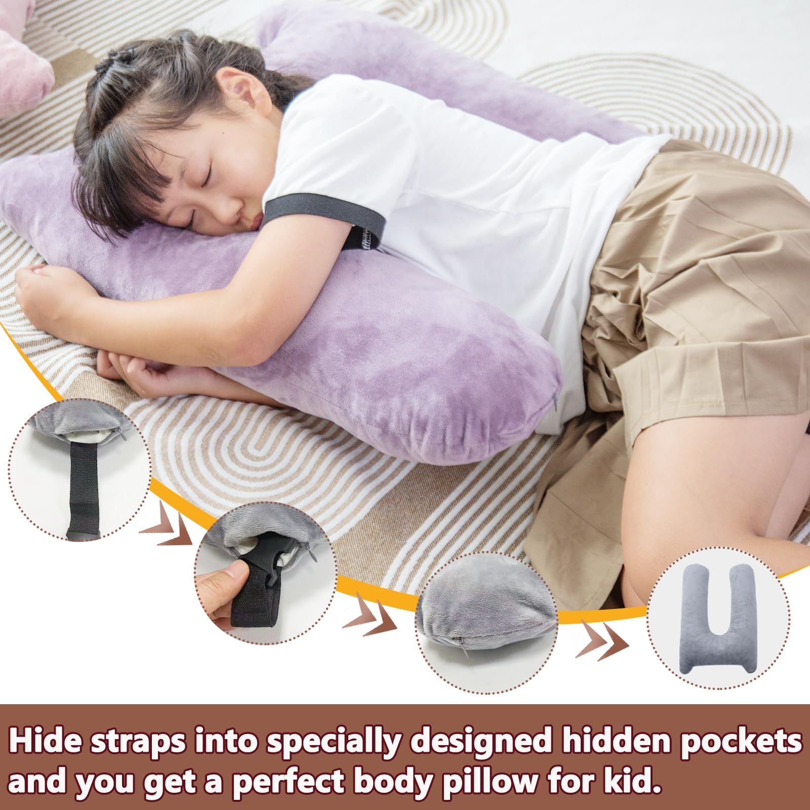 1 Middle One adjustable strap car pillow stays securely on seats.