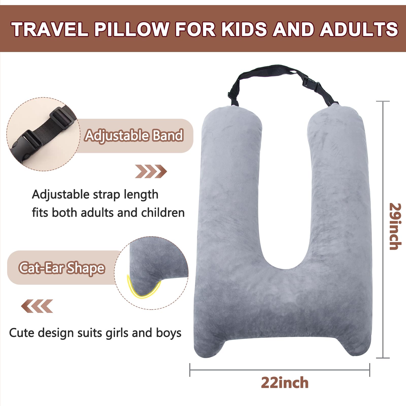 1 Middle One cat-ear design provides cozy sleep for kids.