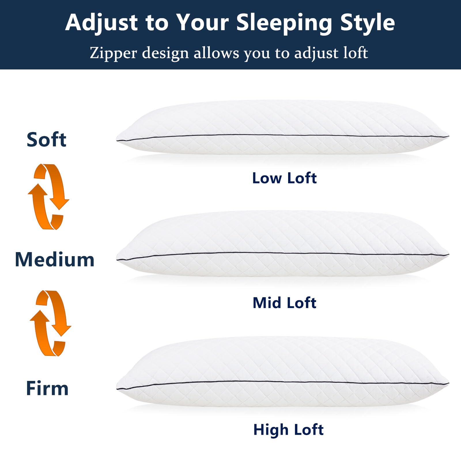 1 MIDDLE ONE luxury quilted edge piping adds durable, elegant bedroom decor.