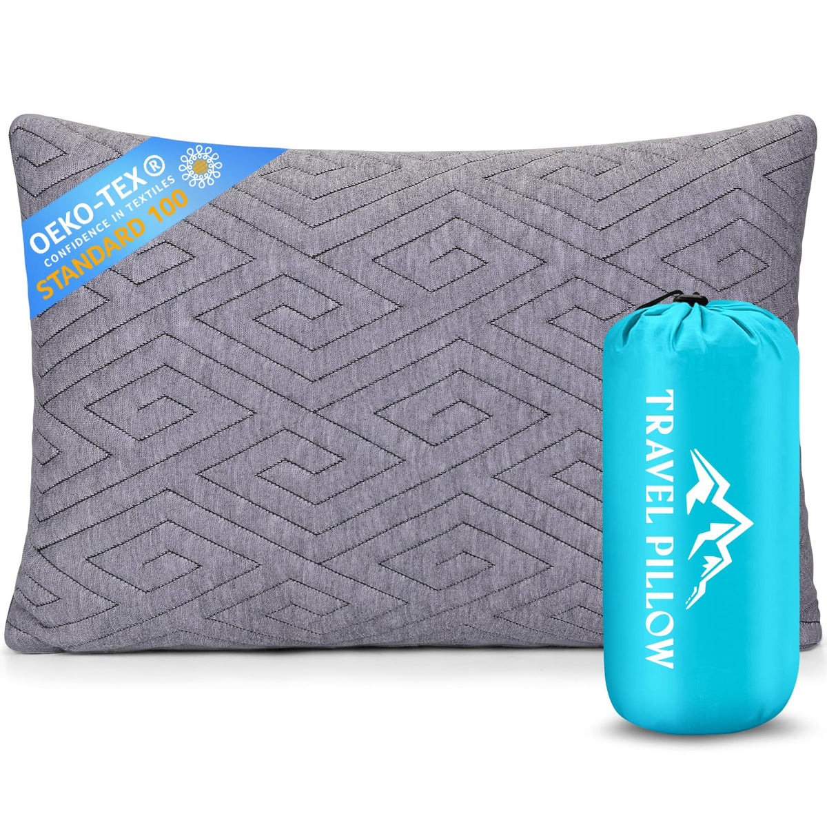 1 MIDDLE ONE travel pillow memory foam close-up with balanced support
