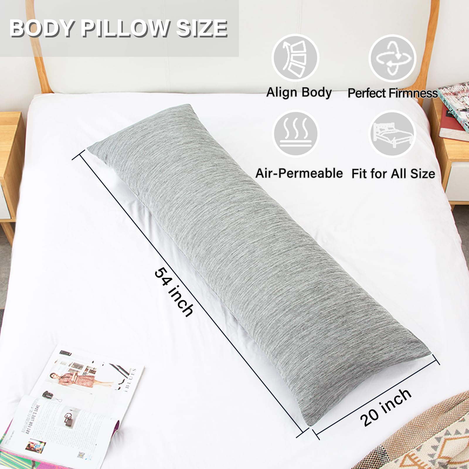 1 MIDDLE ONE zippered cover allows loft adjustment for personalized comfort