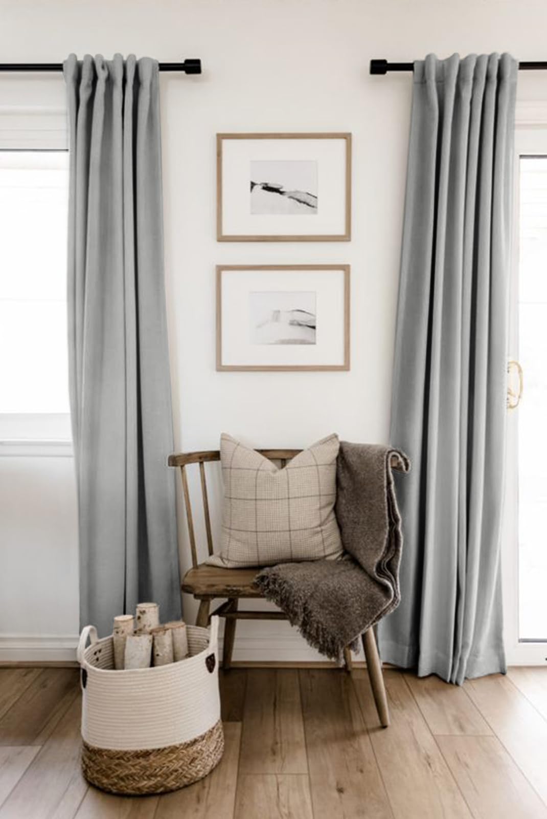 Light cream color complements modern bedroom decor with 100% Blackout Shield.
