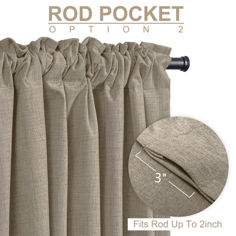 Close-up of 100% Blackout Shield linen texture with blackout coating