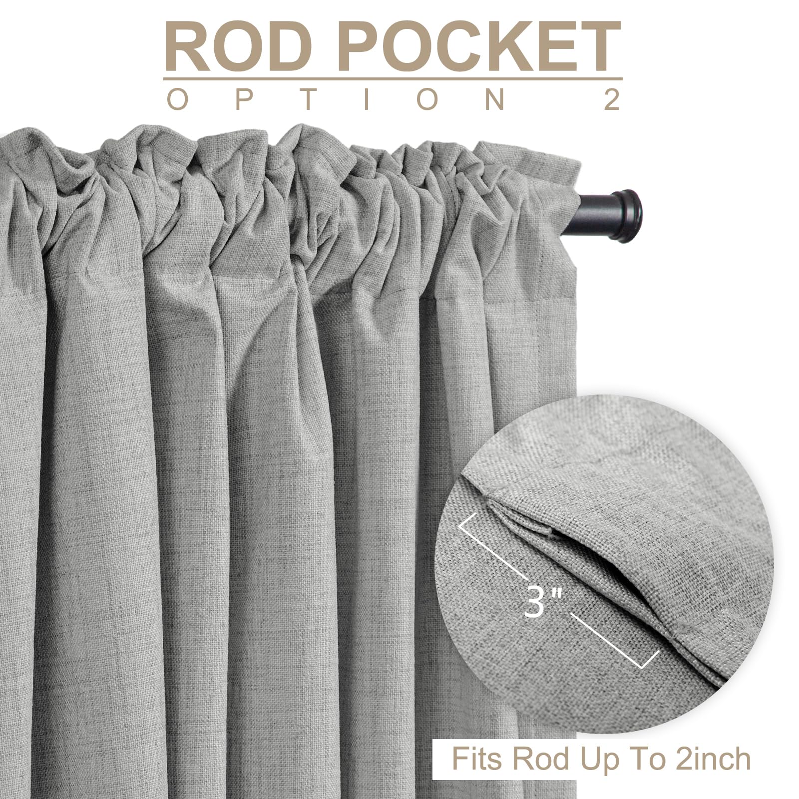 100% Blackout Shield thermal insulation helps maintain room temperature.