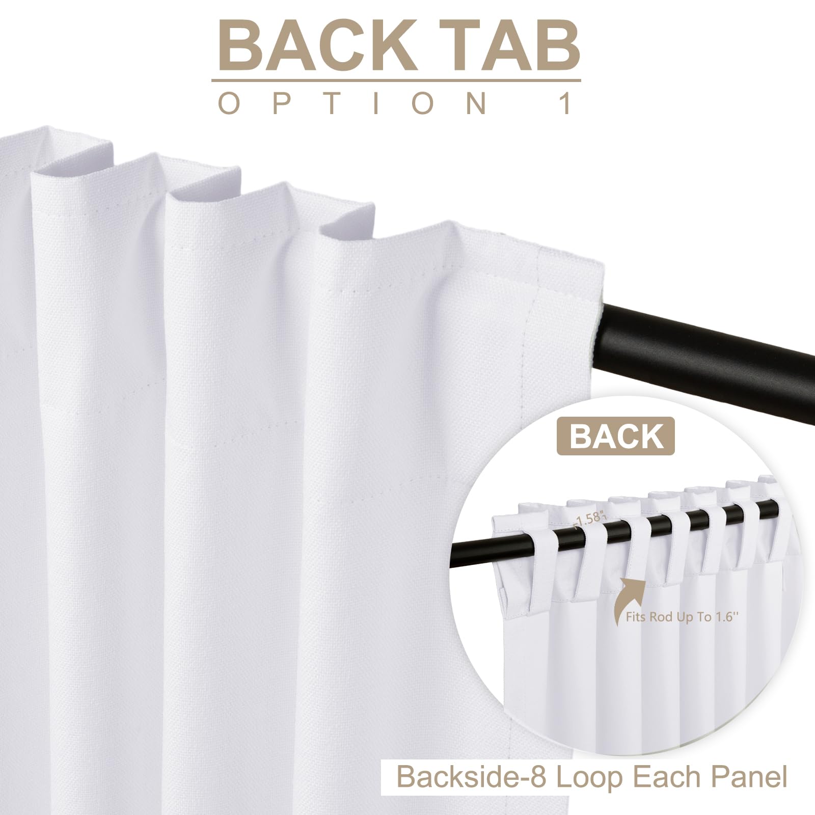 100% Blackout Shield linen curtain window-fit demonstrates full coverage for privacy