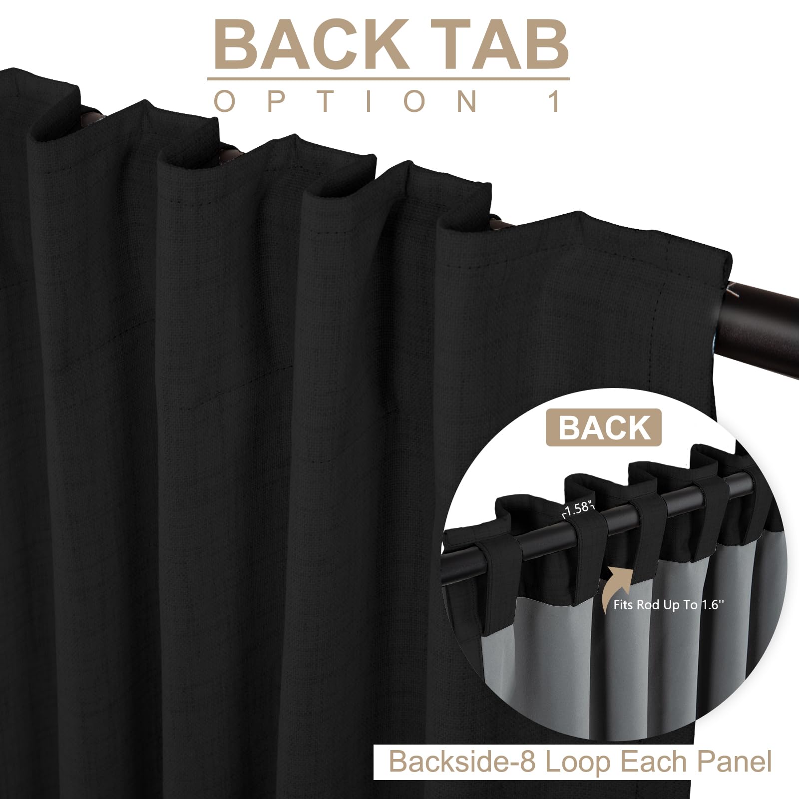 100% Blackout Shield linen-look fabric blends style with glare reduction
