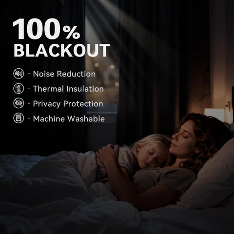 100% Blackout Shield nursery setup demonstrates room darkening for kids