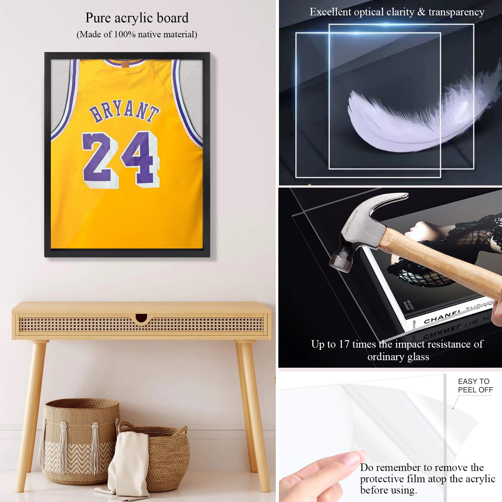1DOT2 interior depth 1 inch supports secure memorabilia framing.
