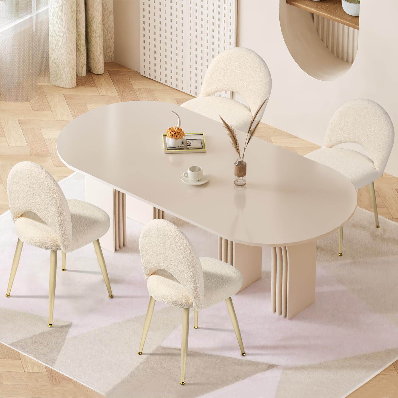2BYF vanity chair used in dining room for practical elegance