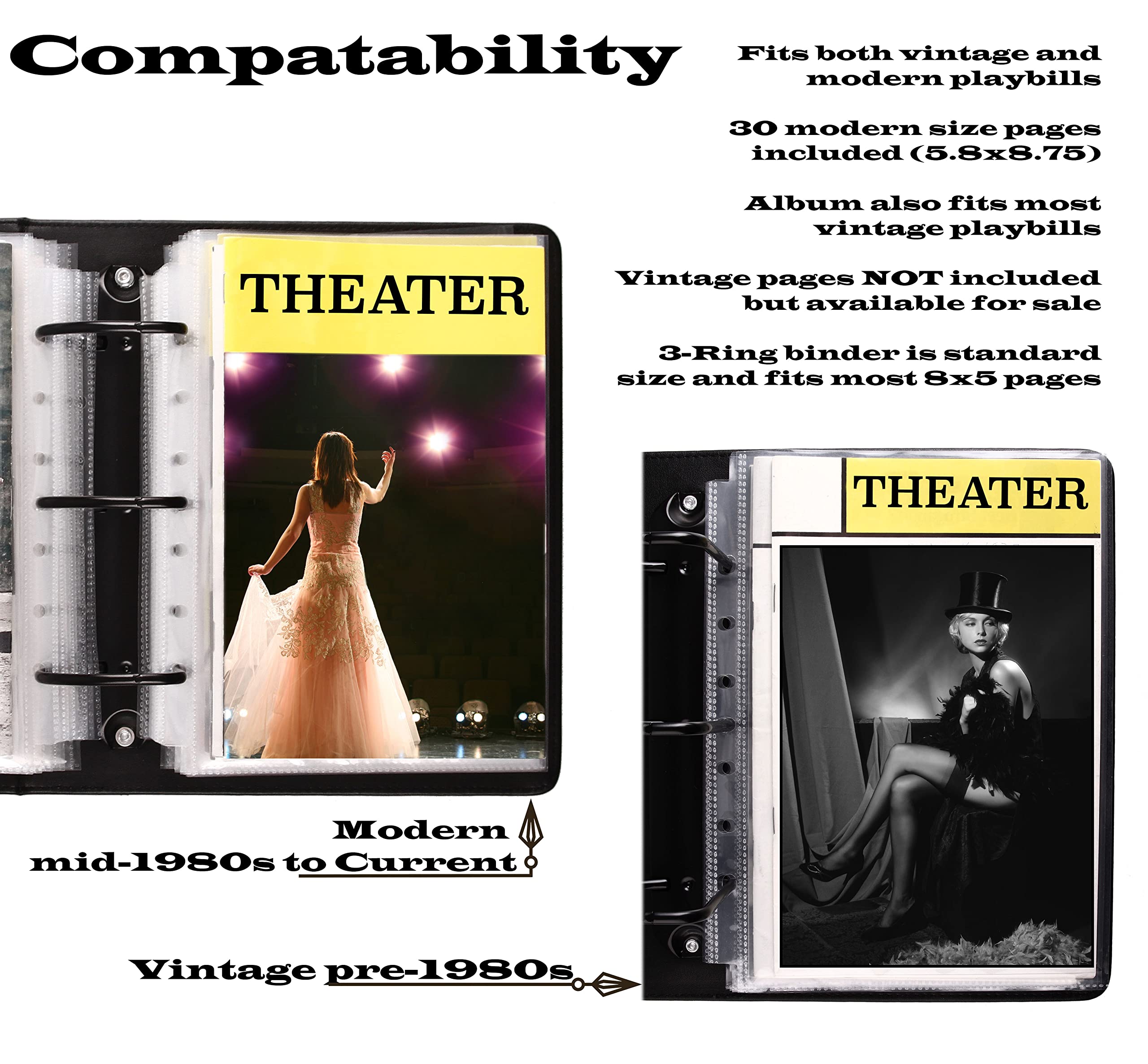 2Fold binder with acid-free pages protecting programs long-term