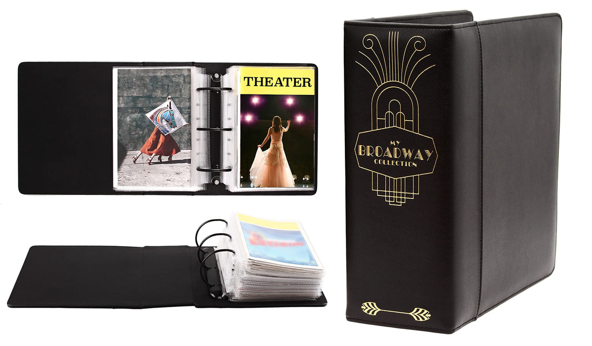 2Fold binder in black with gold foil finish showcasing theatre program storage benefits