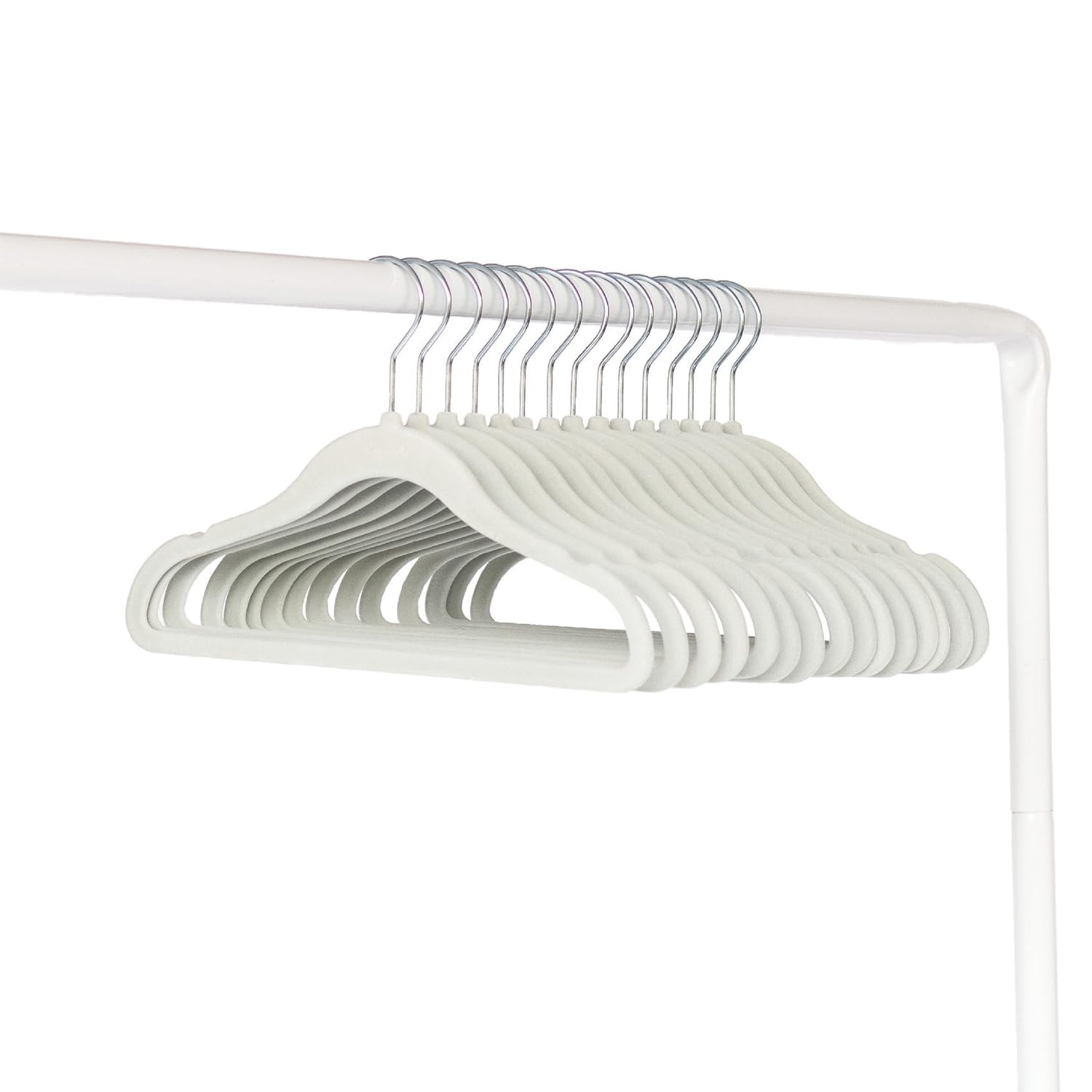 3 Sprouts Velvet Baby Hangers 360-degree swivel for easy access