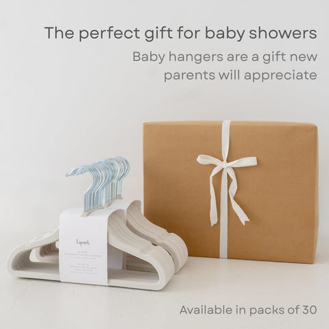 3 Sprouts Velvet Baby Hangers gift-ready pack for baby showers
