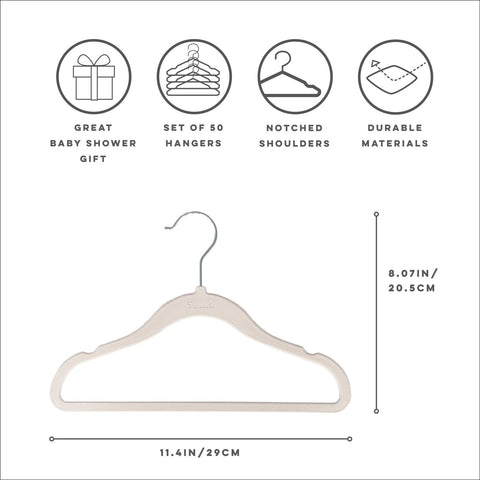 3 Sprouts Velvet Baby Hangers nordic colors closet organization