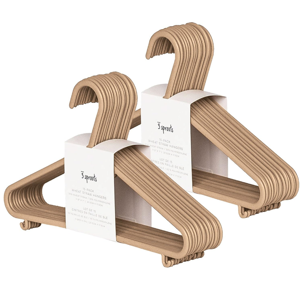 3 Sprouts 30-pack wheat straw hanger keeps toddler closets organized.