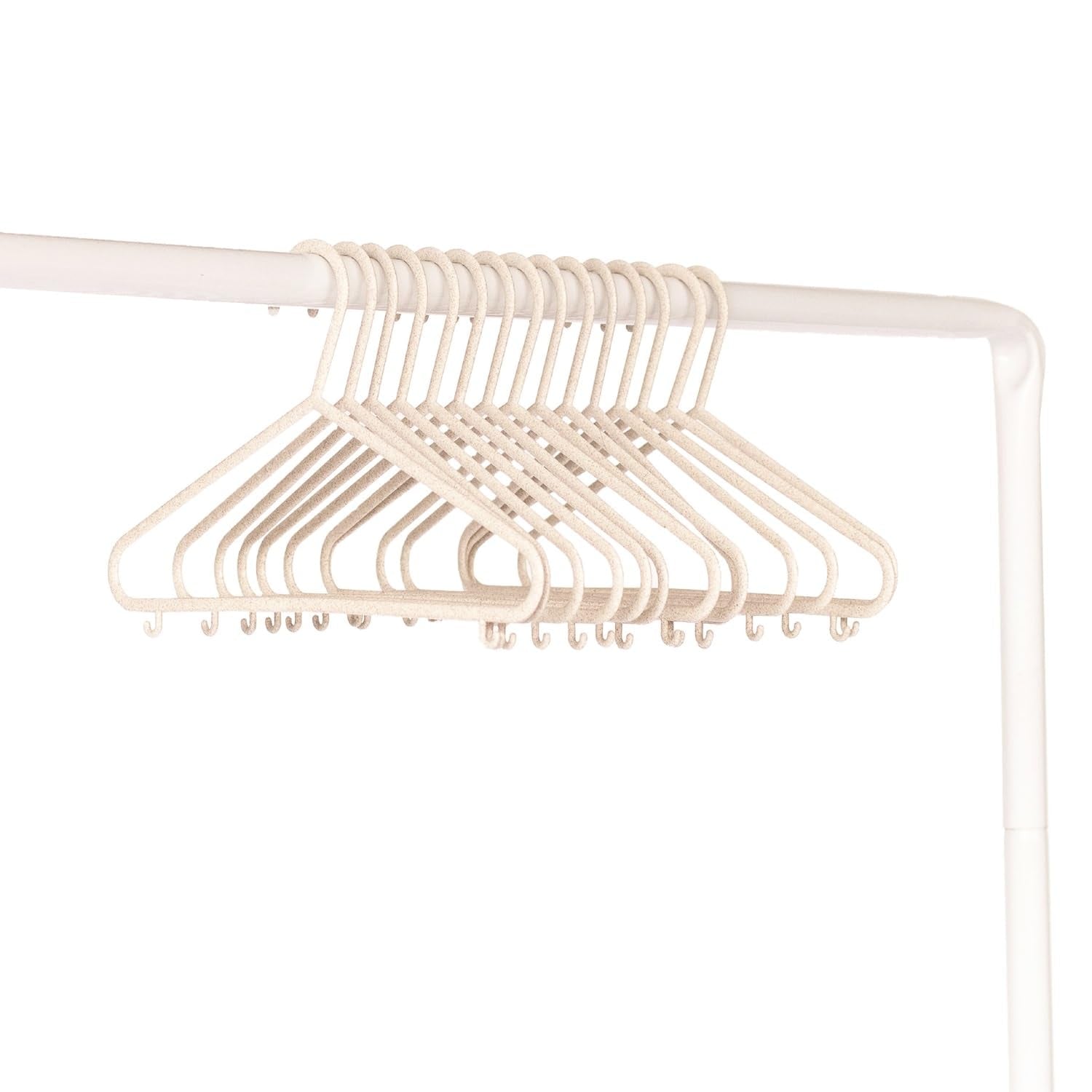 3 Sprouts wheat straw hangers slim design helps maximize closet space.