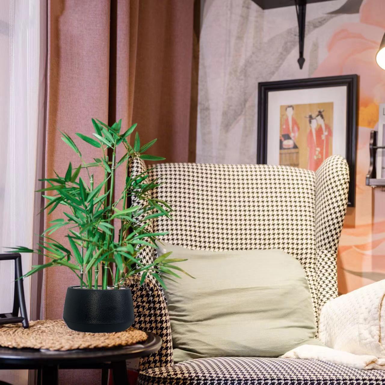 365 Blooming Decor artificial bamboo in living room setup adds tranquil ambience