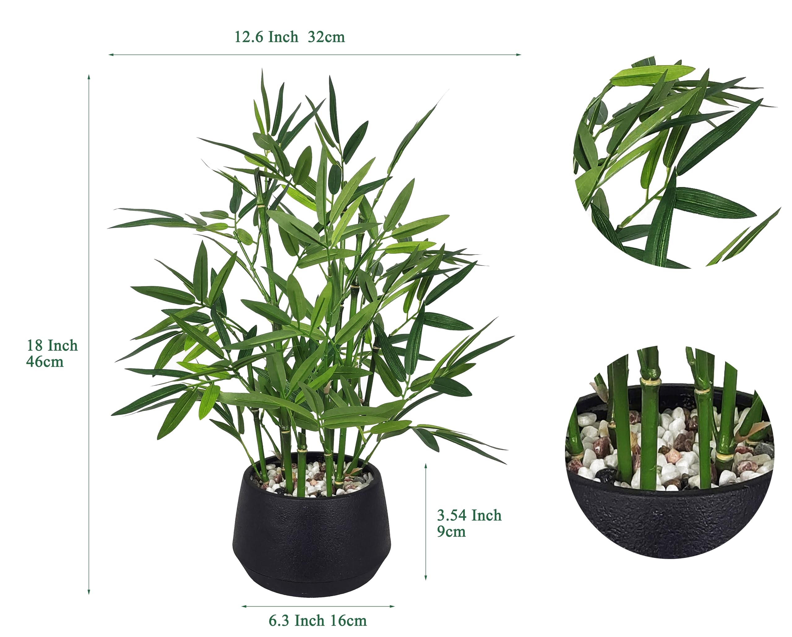 365 Blooming Decor artificial bamboo leaf detail shows realistic greenery