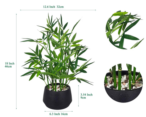 365 Blooming Decor artificial bamboo leaf detail shows realistic greenery