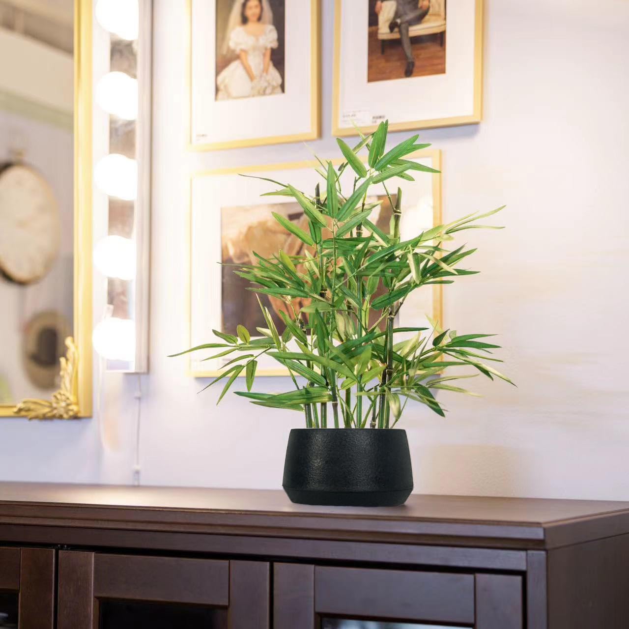 365 Blooming Decor artificial bamboo on office desk elevates workspace aesthetics