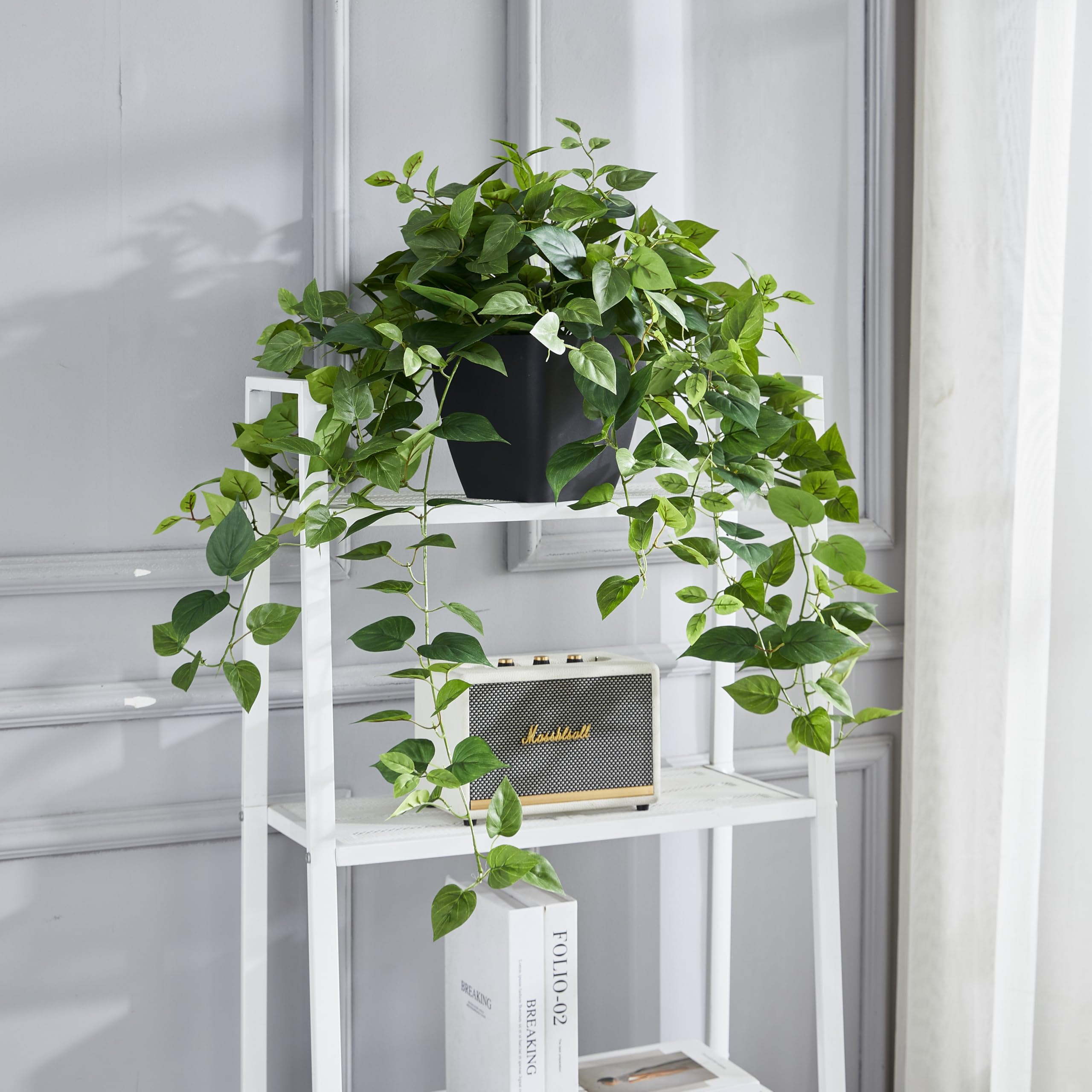 365 Blooming Decor Pothos Ivy premium silk leaves for a realistic look.