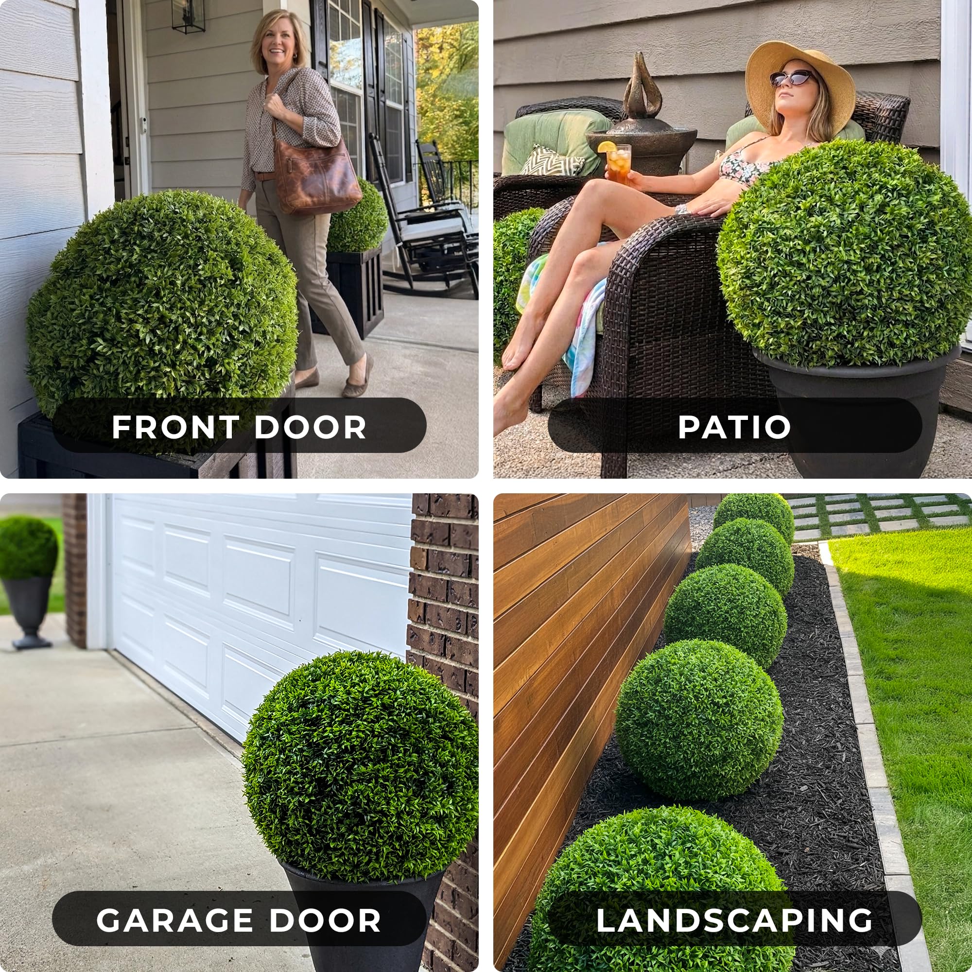 365 Curb Appeal 23 XL topiary ball closeup leaves highlight realism and texture