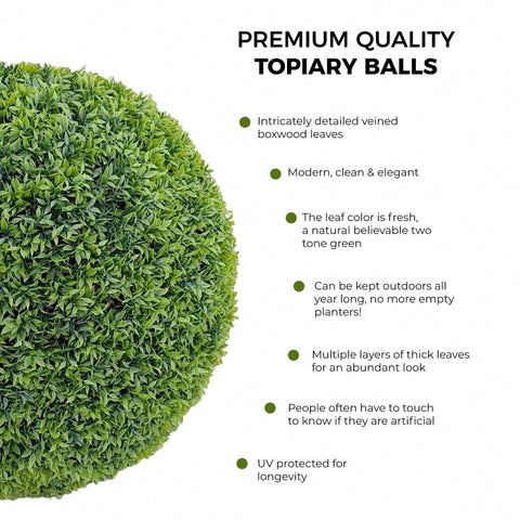 365 Curb Appeal 23 XL topiary ball indoor outdoor versatility in various spaces