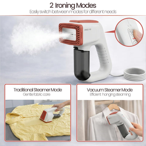 3DOEX long 2.1m cord enables flexible ironing on couch or bed.