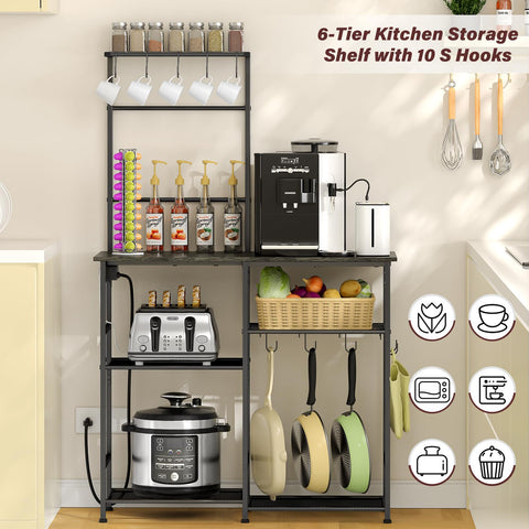 3IngSeagulls bakers rack adjustable right shelf height for tall items