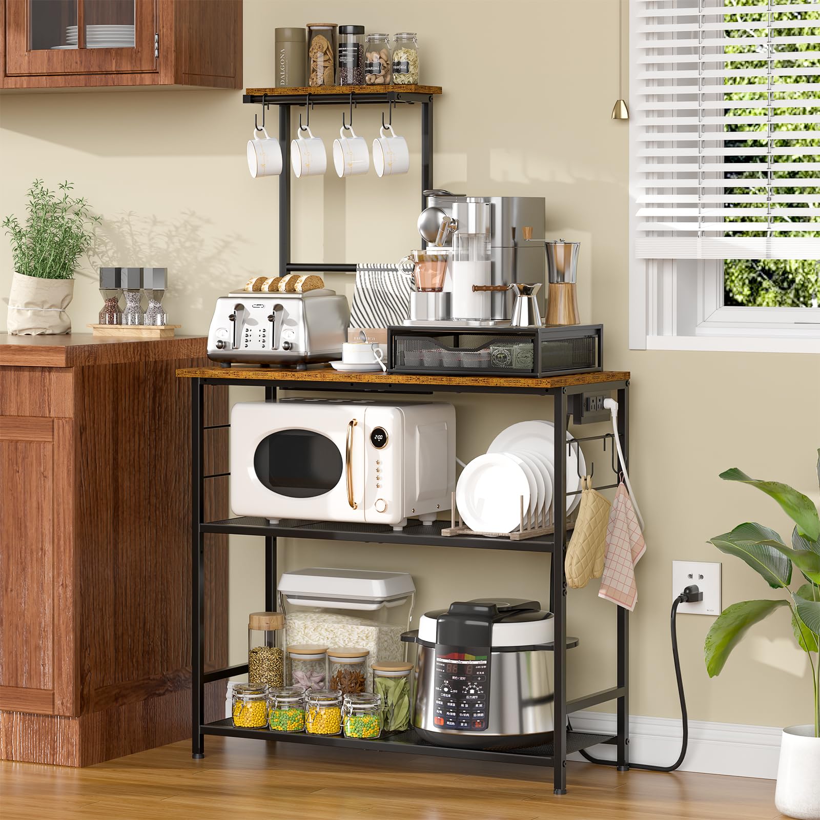 3IngSeagulls six-s-hooks provide versatile hanging storage for kitchen tools.