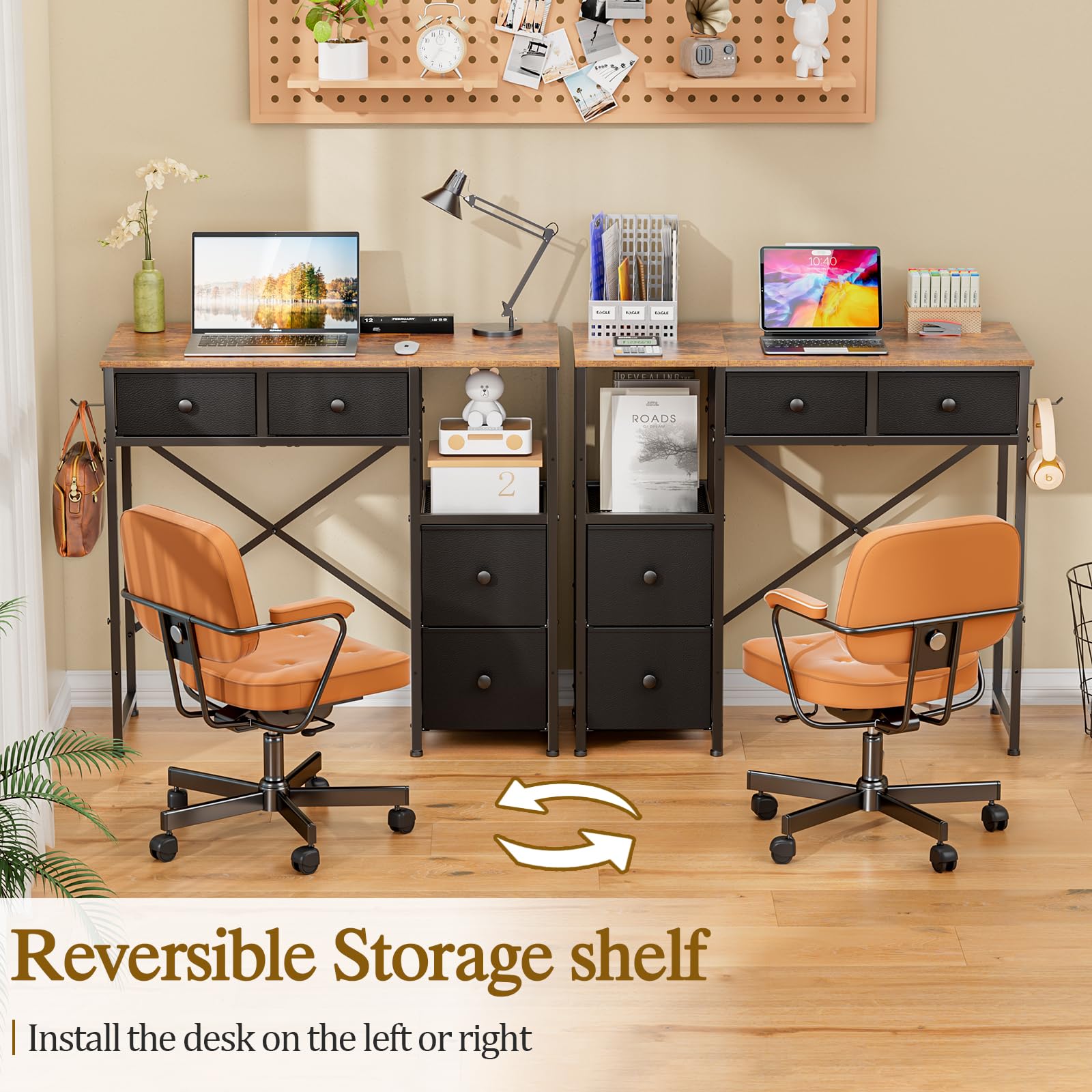 3IngSeagulls small desk spacious desktop supports laptop and study tasks.