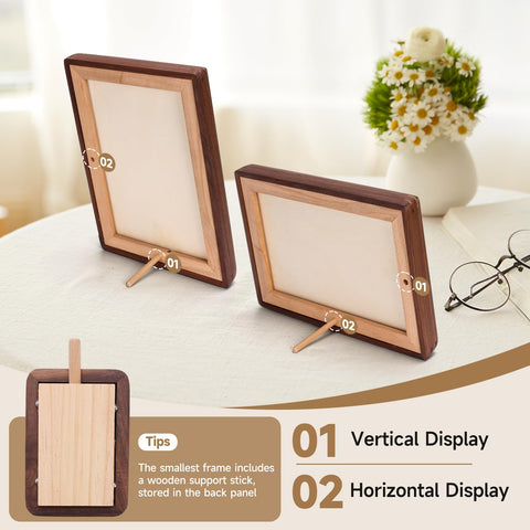 Back of the frame with snap-on closure for easy photo swaps