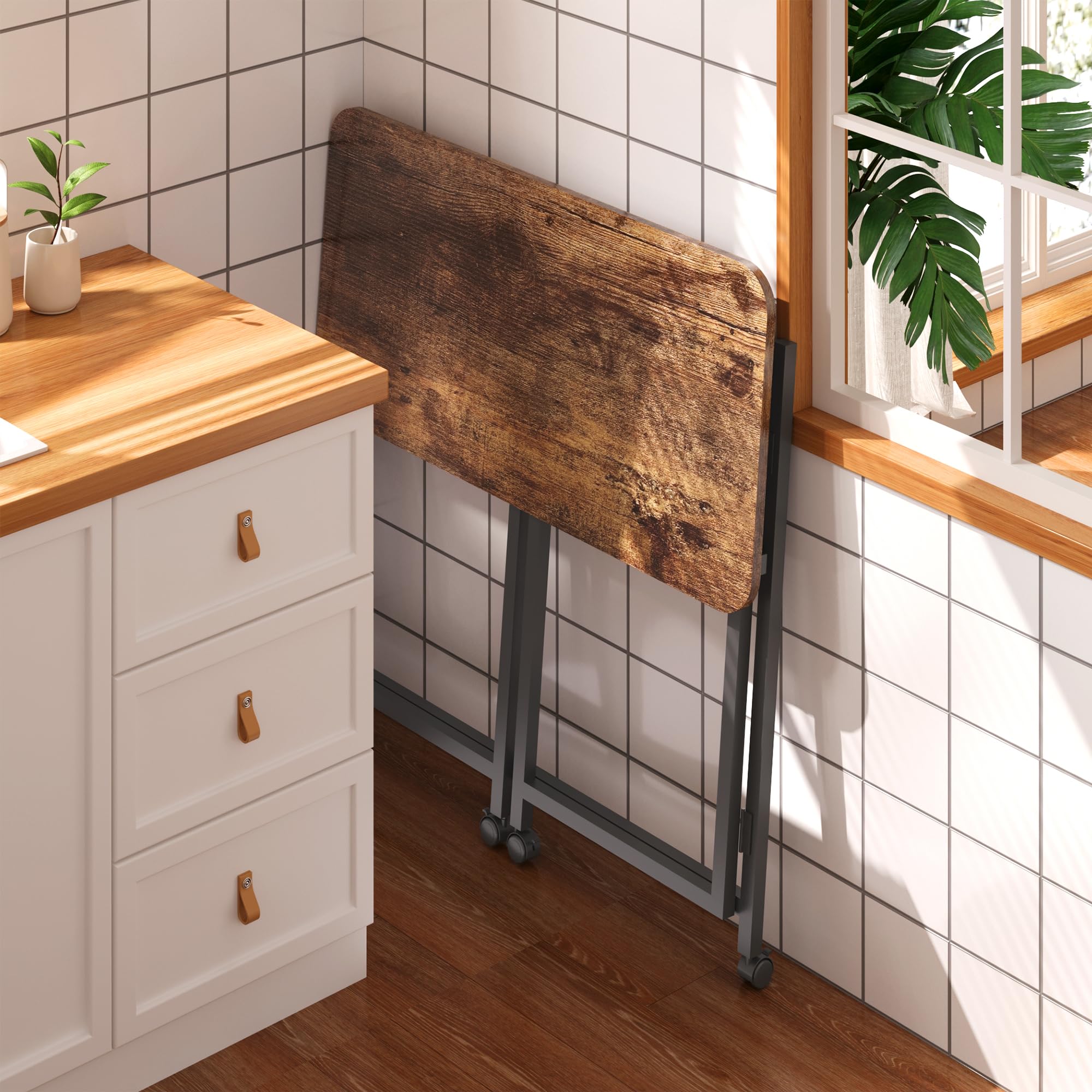 4NM folded desk saves space, hides behind doors or under beds