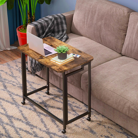 4NM rustic brown and black finish desk blending with cozy decor