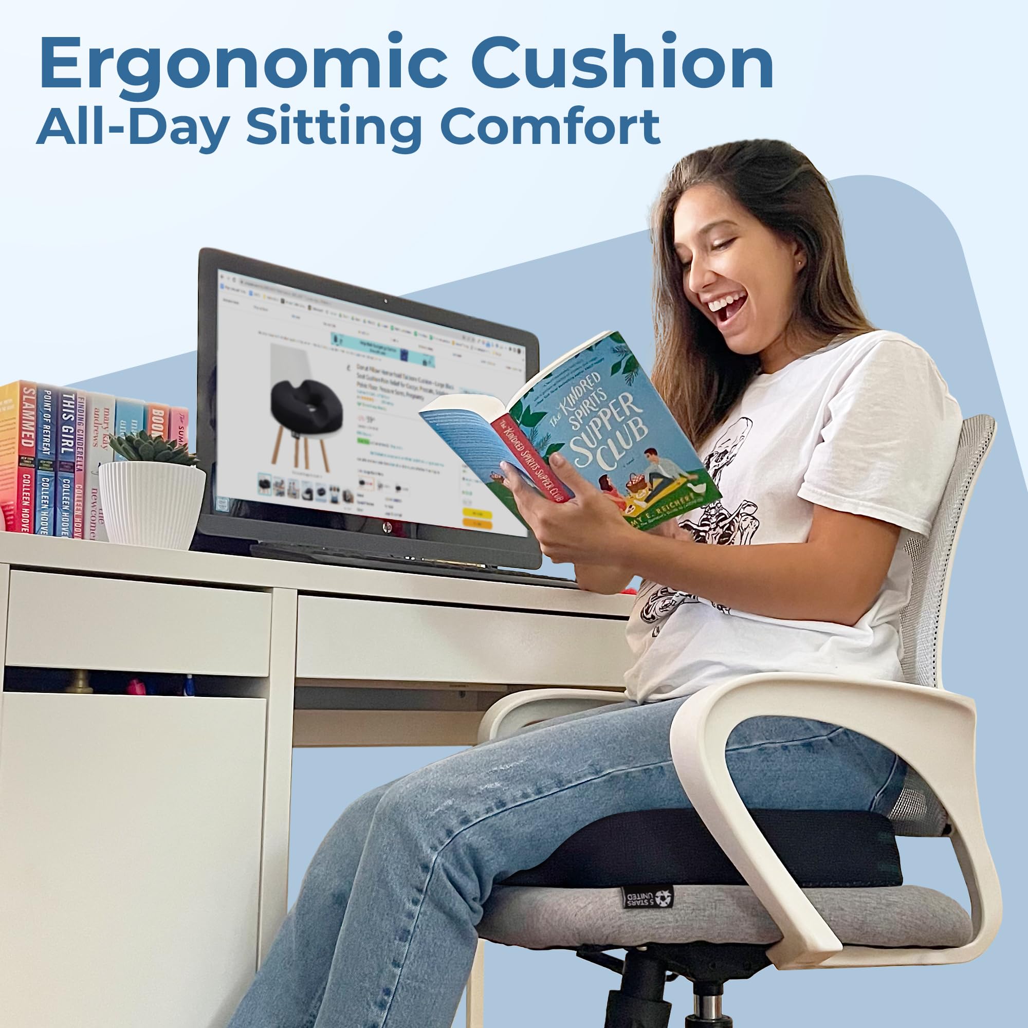 5 STARS UNITED pillow supports up to 240 lb for everyday seating.