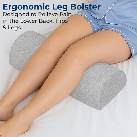 5 STARS UNITED half moon bolster gently cushions knees between sleep positions.