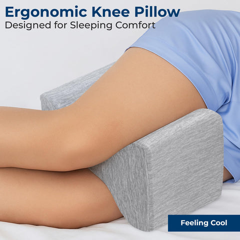 5 STARS UNITED knee pillow aligns the spine overnight with memory foam