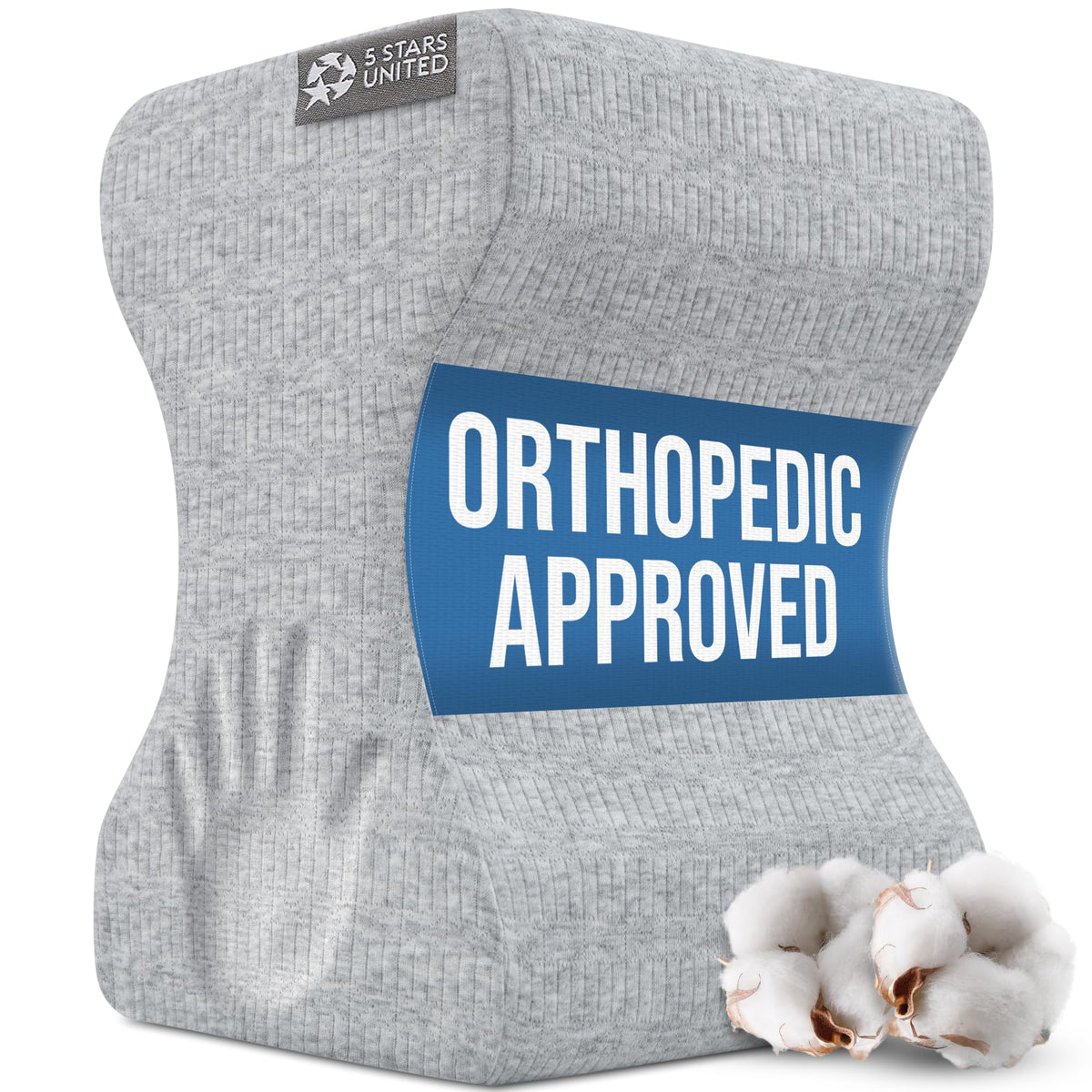 5 STARS UNITED knee pillow between knees for spinal alignment and pressure relief