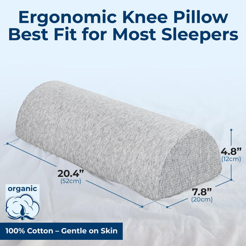 5 Stars United Knee Pillow supports back and side sleeping and leg elevation.